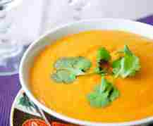 Velouté indien potiron lentilles corail